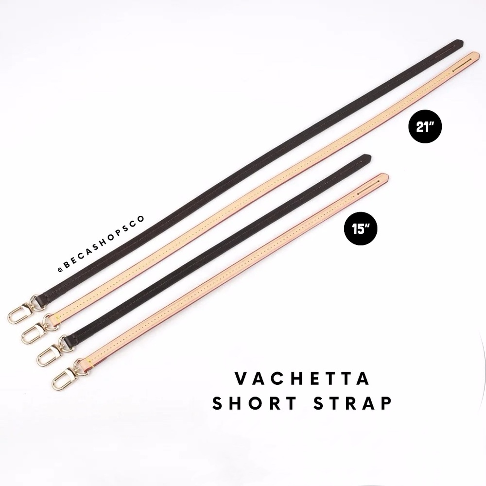 Single Buckle Genuine Vachetta Wristlet Strap Replacement/ Add-on 21” Long